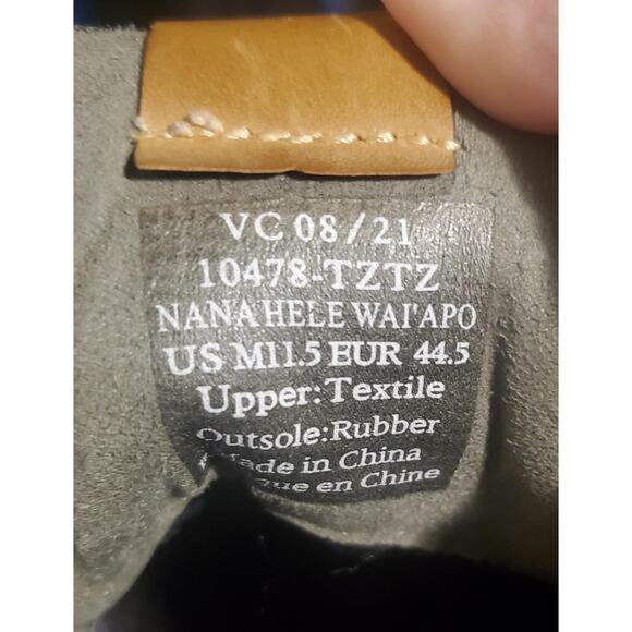 OluKai Size 11.5 EU 44.5 Nana Hele Wai'apo Chukka Boots High Top Canvas Green - Picture 11 of 11